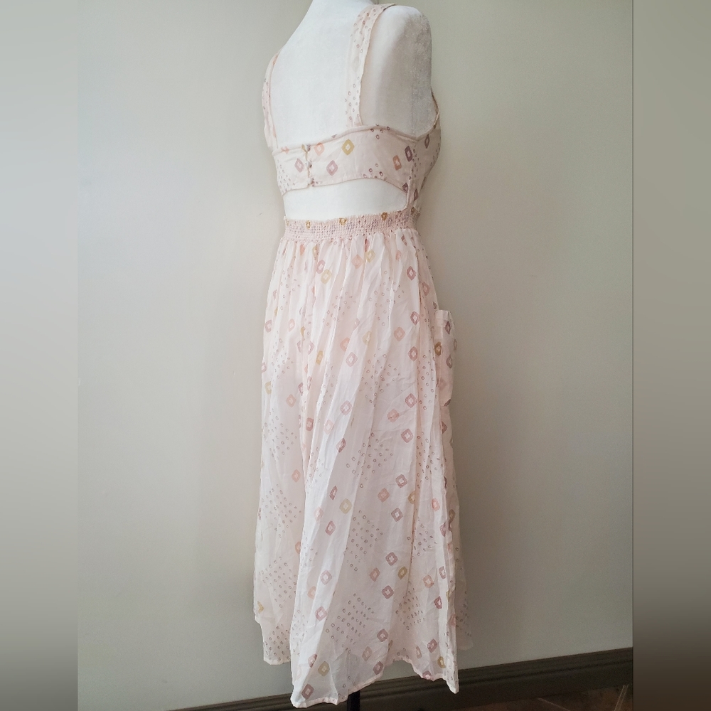 Free People Batiste Pocketful of Wildflowers Ivory Combo Midi Dress - Picture 9 of 16